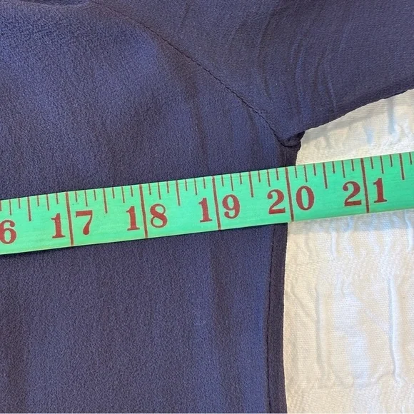 Aritzia Wilfred Sheer Silk Long Sleeve Blouse, Deep Plum, Size XS - Picture 6 of 7